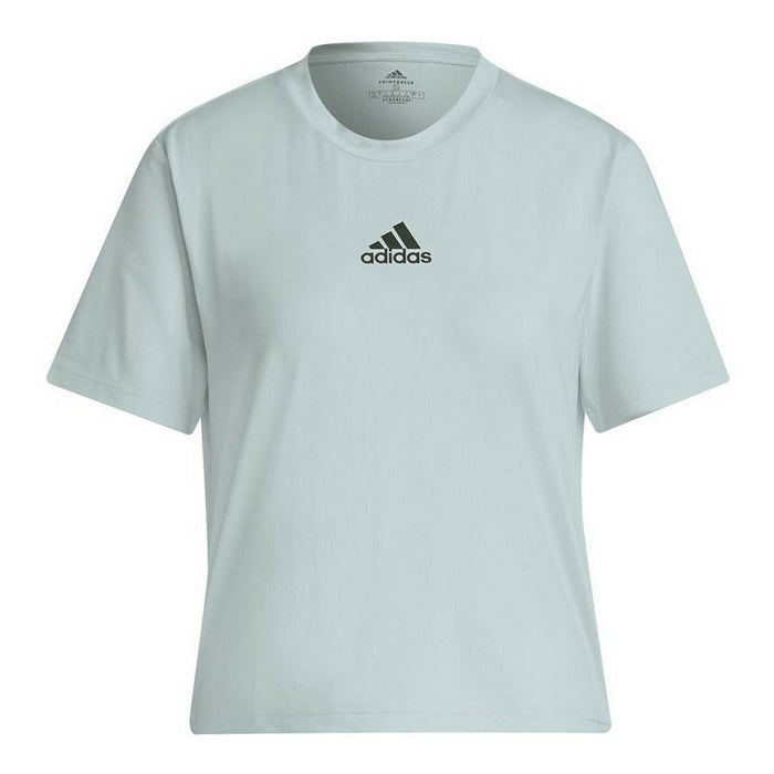 Tricou Sport cu Mânecă Scurtă Adidas Aeroready You for You Cyan Deschis