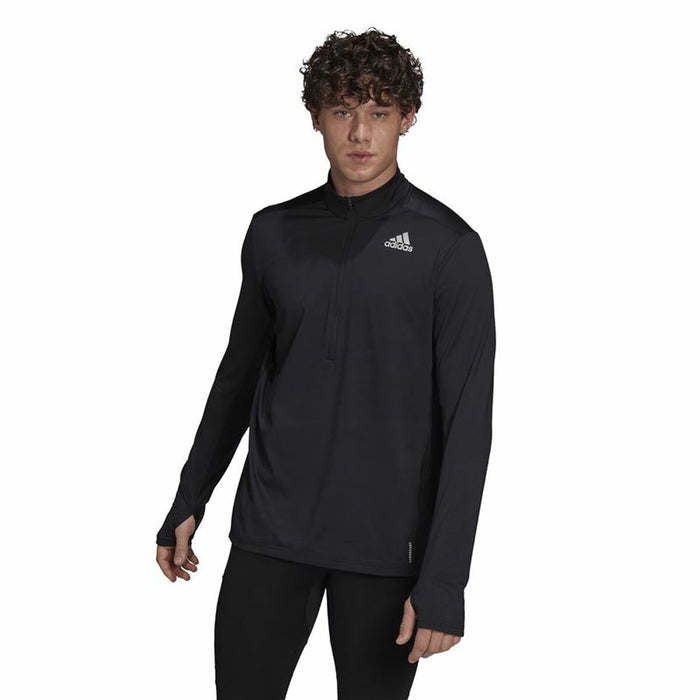 Tricou cu Mânecă Lungă Bărbați Adidas Own The Run Negru
