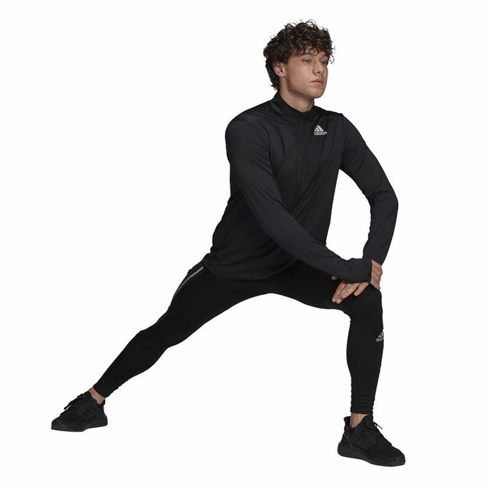 Tricou cu Mânecă Lungă Bărbați Adidas Own The Run Negru