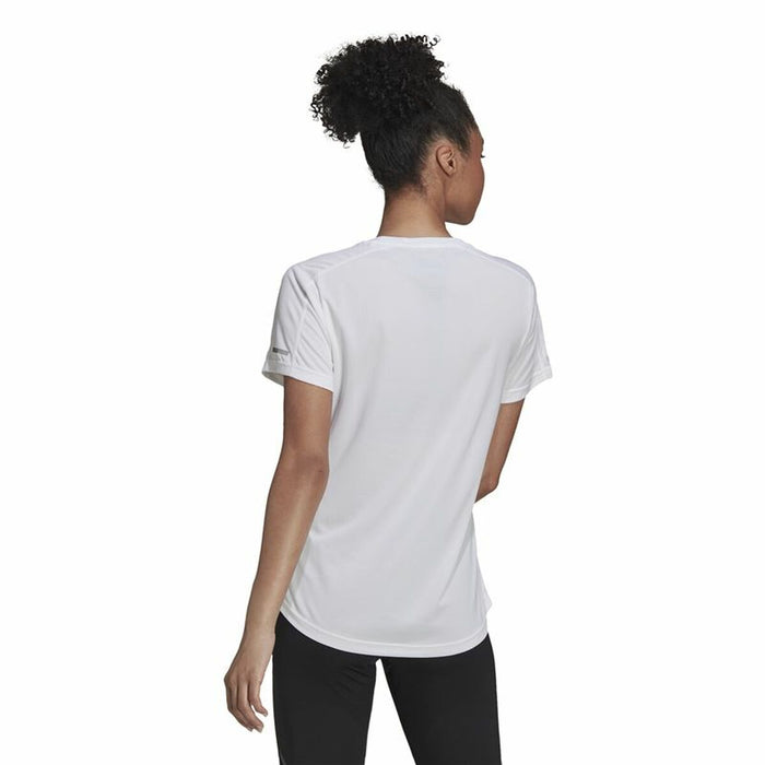 Tricou cu Mânecă Scurtă Femei Adidas  Run It  Alb