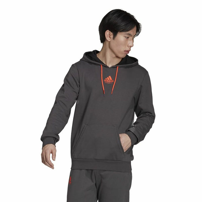 Hanorac cu Glugă Bărbați Adidas Gri închis