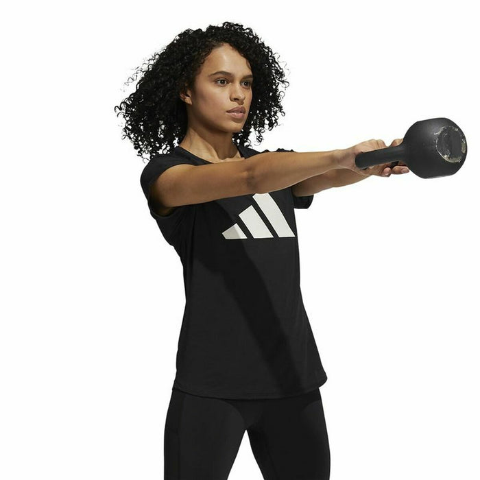 Tricou cu Mânecă Scurtă Femei Adidas Training 3 Bandas Negru