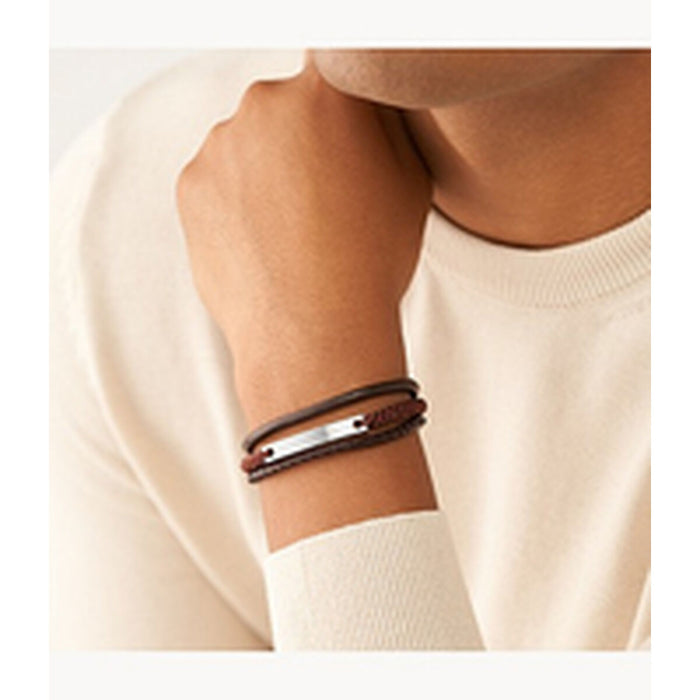 Brățară Bărbați Fossil JF04341040 Piele Metal