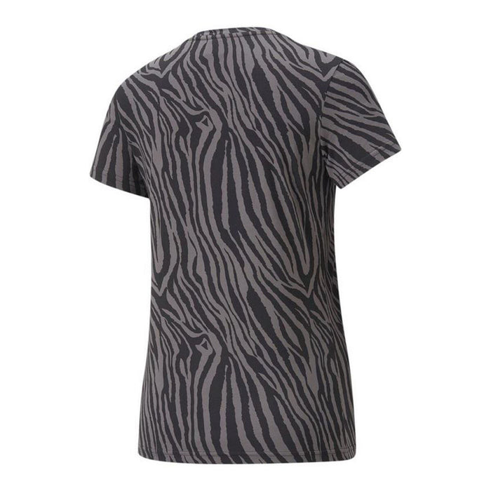 Tricou cu Mânecă Scurtă Femei Puma Essentials Tiger AOP Gri Negru