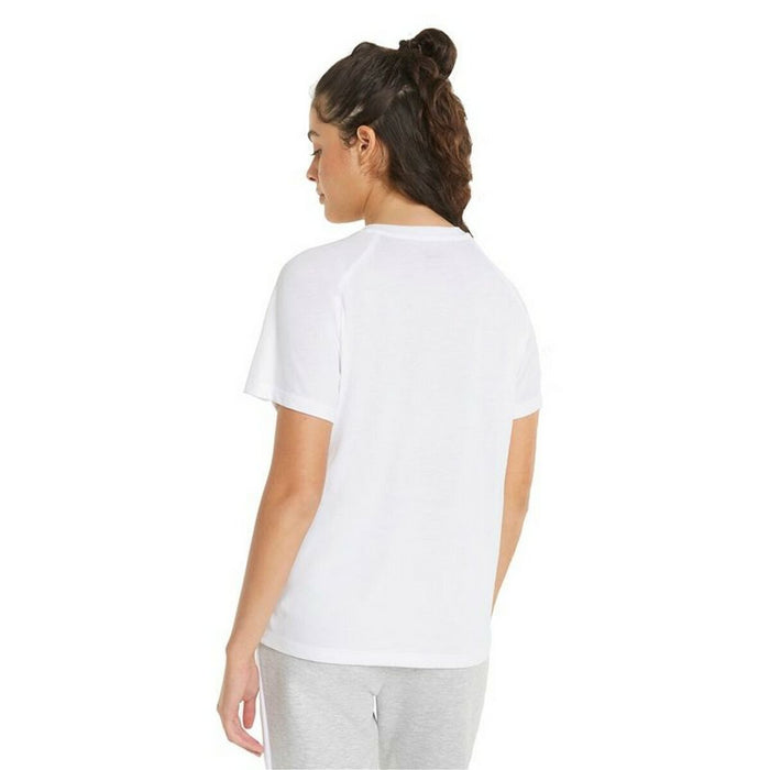 Tricou cu Mânecă Scurtă Femei Puma Evostripe Alb