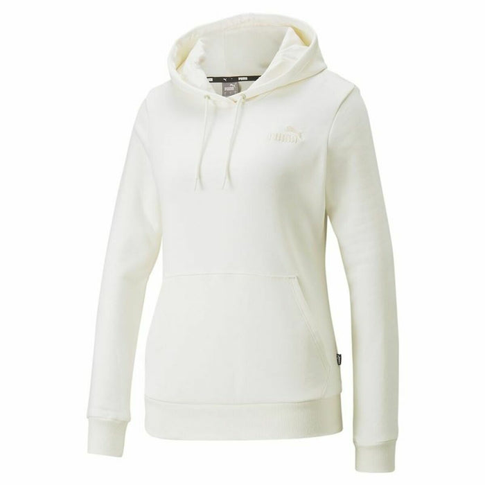 Hanorac cu Glugă Femei Puma Essentials Embroidery Alb