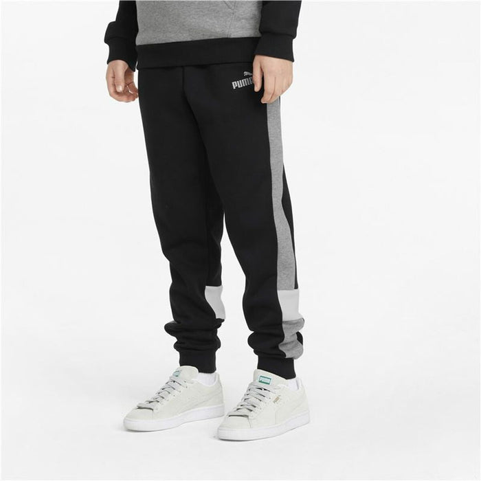 Pantalon de Trening pentru Copii Puma Essentials+ Colorblock Negru Băieți