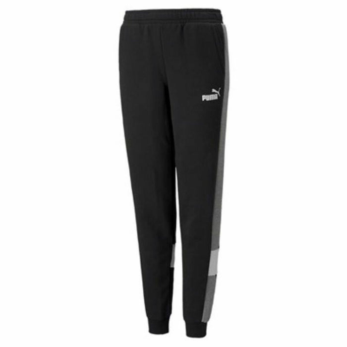 Pantalon de Trening pentru Copii Puma Essentials+ Colorblock K Negru