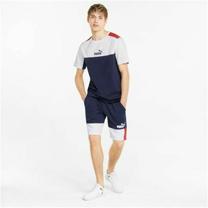 Pantaloni Scurți Sport pentru Bărbați Puma Essentials+ Block Albastru închis