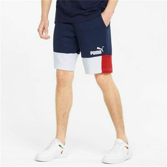 Pantaloni Scurți Sport pentru Bărbați Puma Essentials+ Block Albastru închis