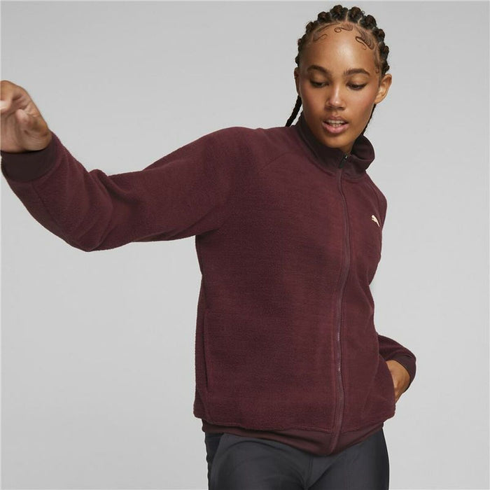 Jachetă Sport de Damă Puma Fit Sherpa Roșu Închis
