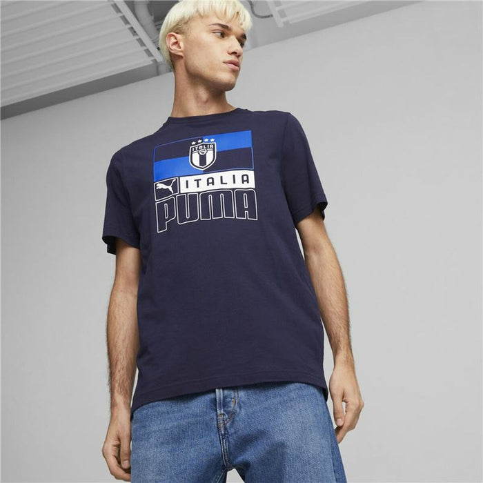 Tricou cu Mânecă Scurtă Unisex Puma Italia FIGC Albastru închis