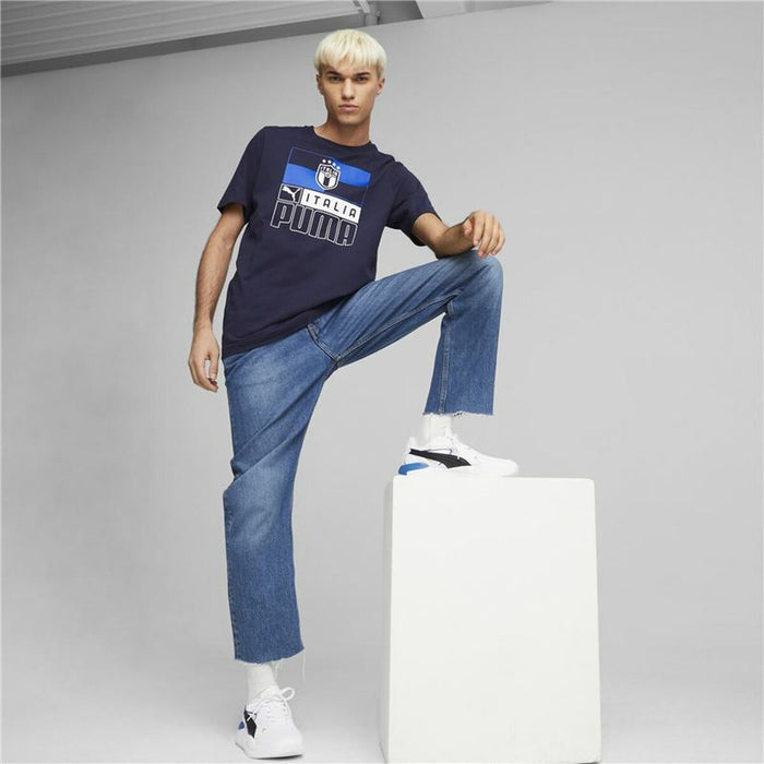 Tricou cu Mânecă Scurtă Unisex Puma Italia FIGC Albastru închis