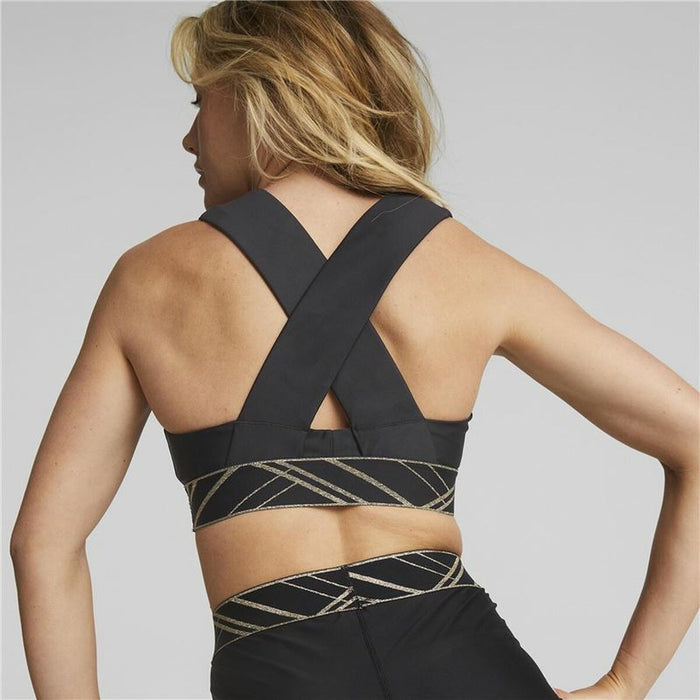 Sutien Sport Puma Mid Impact Deco Glam Negru