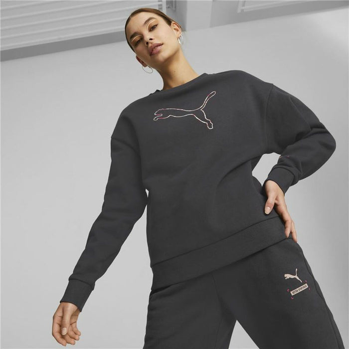 Hanorac fără Glugă Femei Puma Better Negru