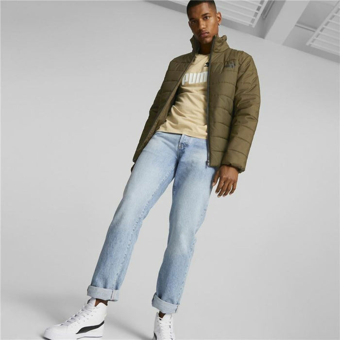 Jachetă Sport de Bărbați Puma  Essentials+ Padded Măslină