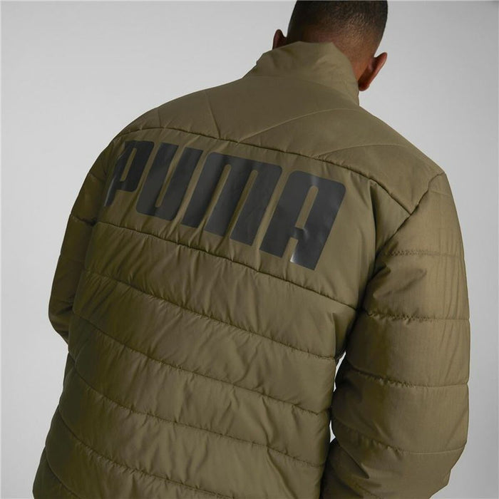 Jachetă Sport de Bărbați Puma  Essentials+ Padded Măslină