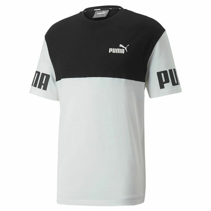 Tricou Sport cu Mânecă Scurtă Puma Power Colorblock Negru
