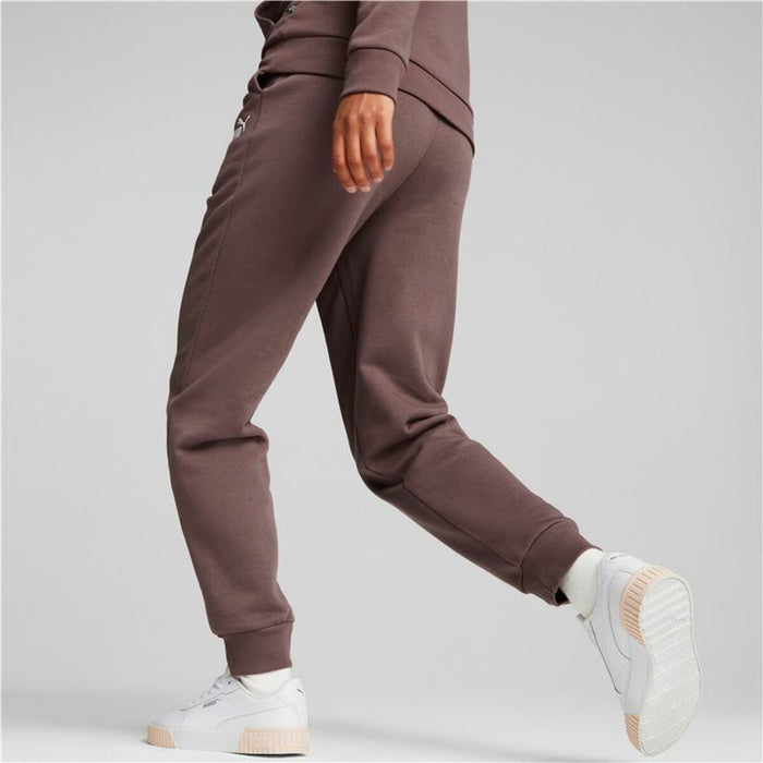 Pantalon de Trening pentru Adulți Puma Ess+ Embroidery High-Waist Maro Femeie