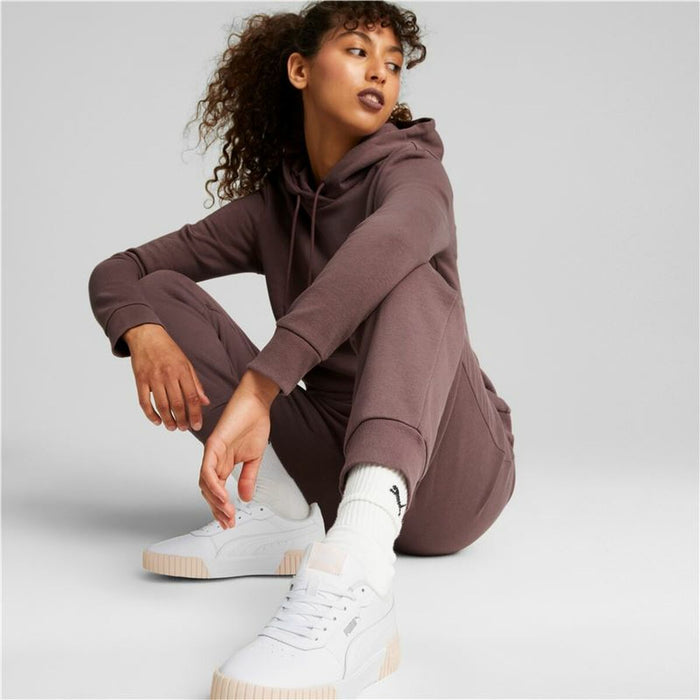 Pantalon de Trening pentru Adulți Puma Ess+ Embroidery High-Waist Maro Femeie