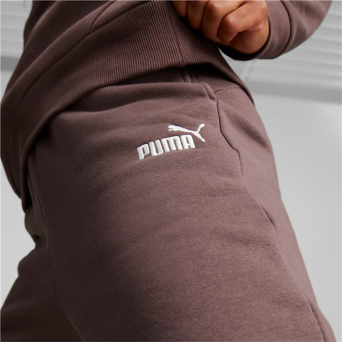 Pantalon de Trening pentru Adulți Puma Ess+ Embroidery High-Waist Maro Femeie