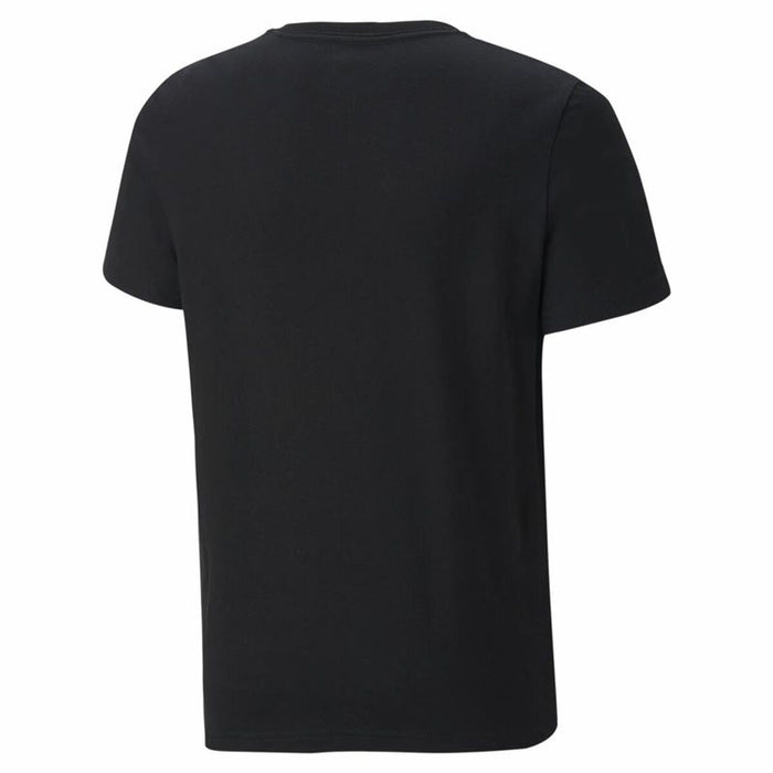 Tricou cu Mânecă Scurtă pentru Copii Puma Essentials+ Two-Tone Logo Negru