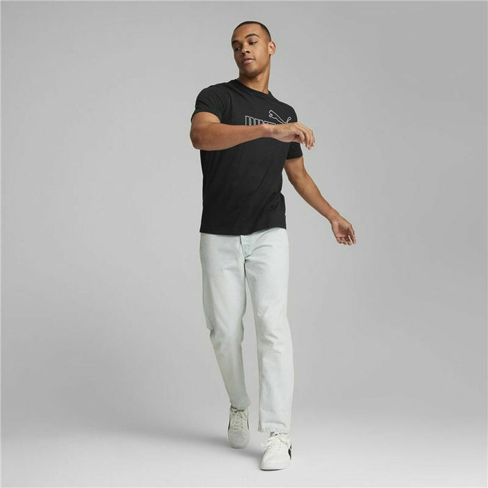 Tricou cu Mânecă Scurtă Bărbați Puma Essentials Elevated Negru
