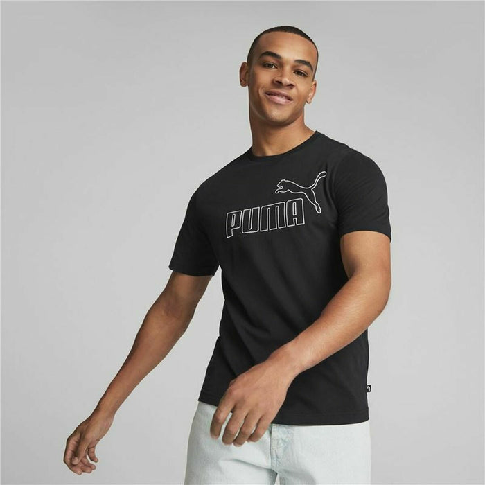 Tricou cu Mânecă Scurtă Bărbați Puma Essentials Elevated Negru
