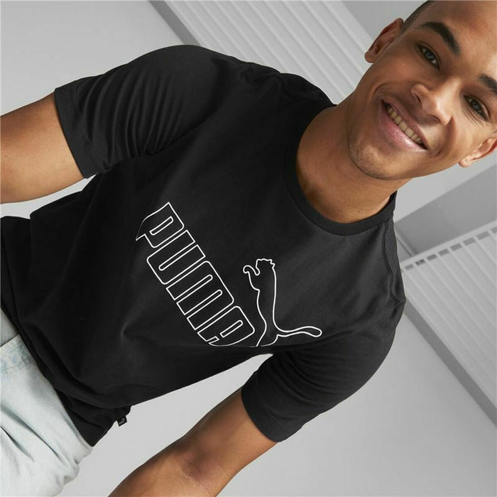 Tricou cu Mânecă Scurtă Bărbați Puma Essentials Elevated Negru