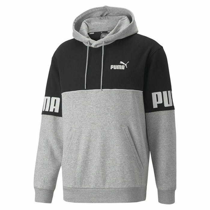 Hanorac cu Glugă Bărbați Puma Power Colorblock Gri