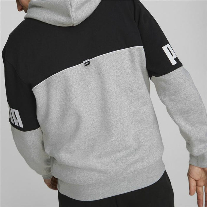 Hanorac cu Glugă Bărbați Puma Power Colorblock Gri