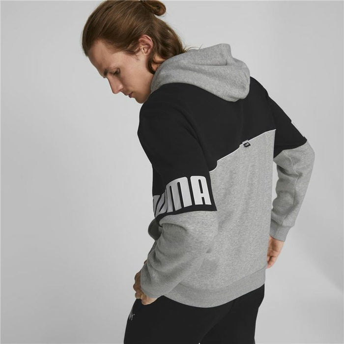 Hanorac cu Glugă Bărbați Puma Power Colorblock Gri