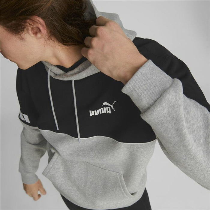 Hanorac cu Glugă Bărbați Puma Power Colorblock Gri