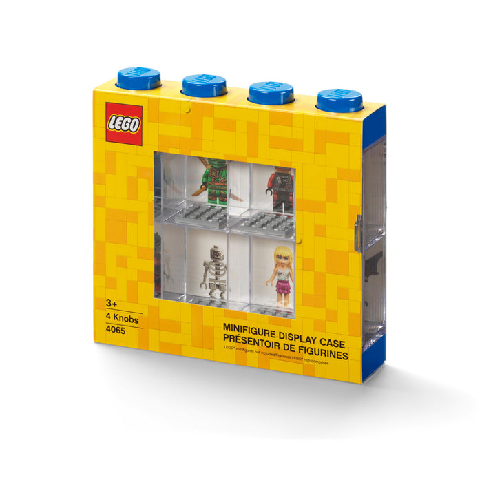 Vitrină de prezentare LEGO, model 4065, pentru 8 minifigurine, albastră, 3+ ani
