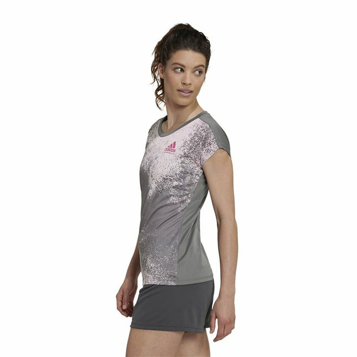 Tricou cu Mânecă Scurtă Femei Adidas Gri închis