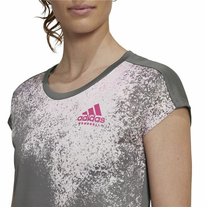 Tricou cu Mânecă Scurtă Femei Adidas Gri închis