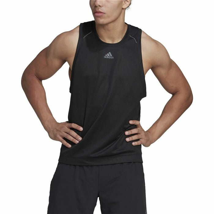 Tricou de Bărbați fără Mâneci Adidas HIIT Spin Training Negru