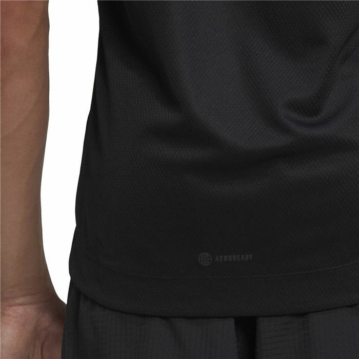 Tricou de Bărbați fără Mâneci Adidas HIIT Spin Training Negru