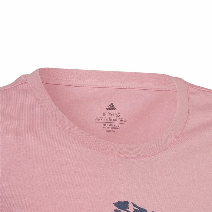 Tricou cu Mânecă Scurtă pentru Copii Adidas  Graphic  Roz