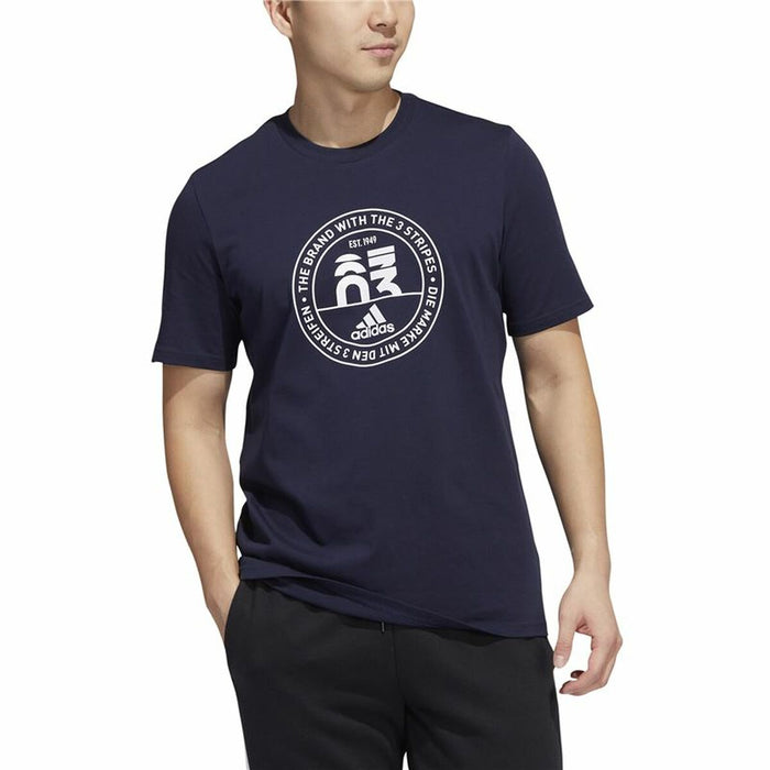 Tricou cu Mânecă Scurtă Bărbați Adidas Embroidered GT Negru