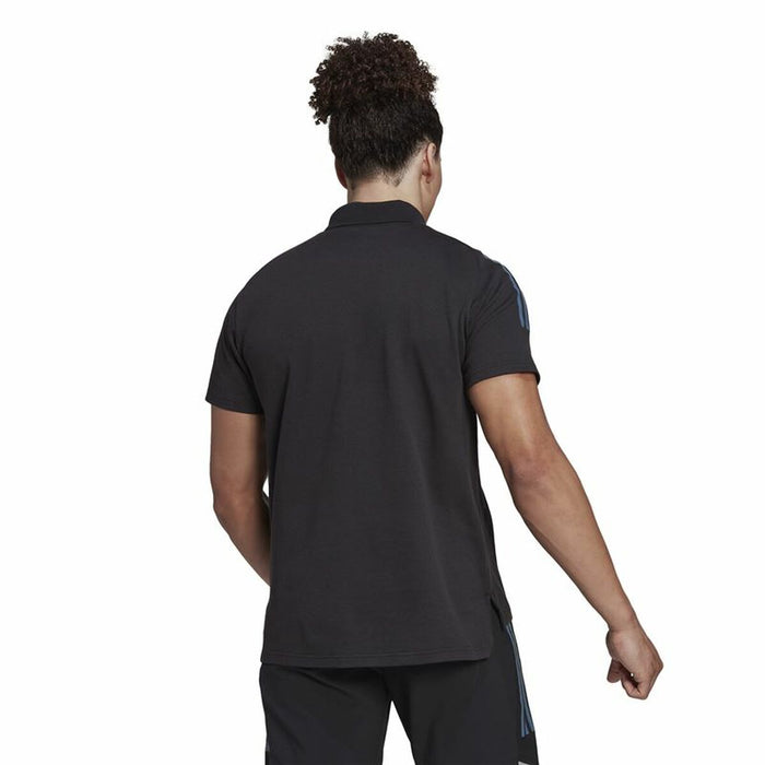 Tricou Polo cu Mânecă Scurtă Bărbați Adidas All Black Negru