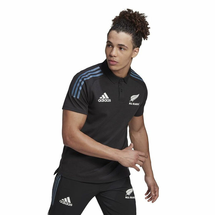 Tricou Polo cu Mânecă Scurtă Bărbați Adidas All Black Negru