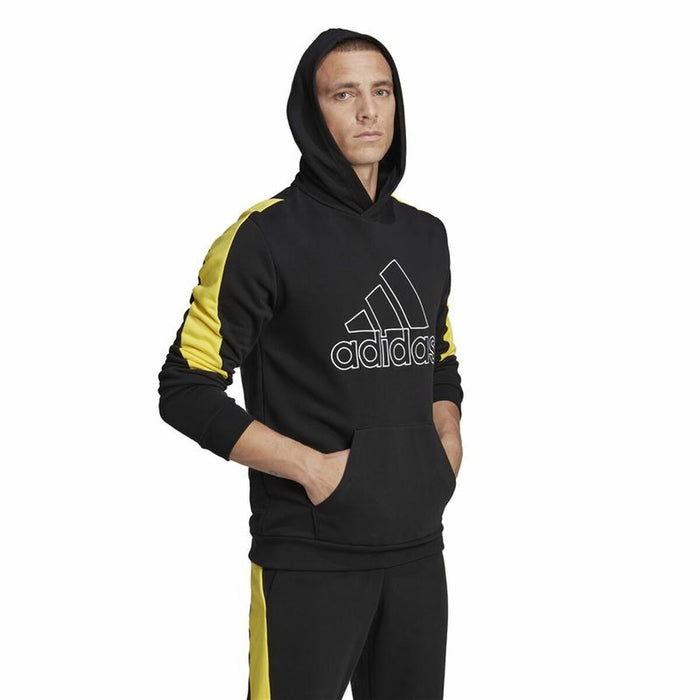 Hanorac cu Glugă Bărbați Adidas Embroidered Badge Negru