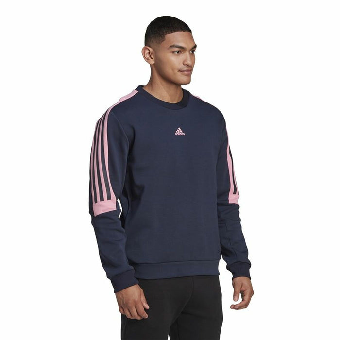 Hanorac fără Glugă Bărbați Adidas Future Icons 3 Bleumarin Negru