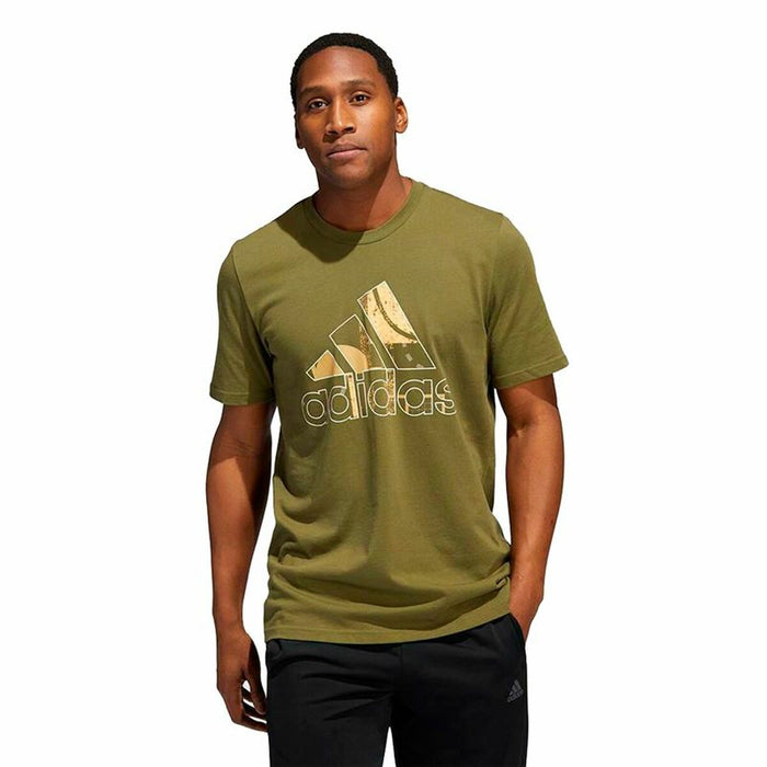 Tricou cu Mânecă Scurtă Bărbați Adidas Art Bos Graphic Măslină