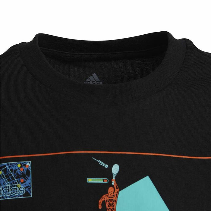 Tricou cu Mânecă Scurtă pentru Copii Adidas Gaming Graphic Negru