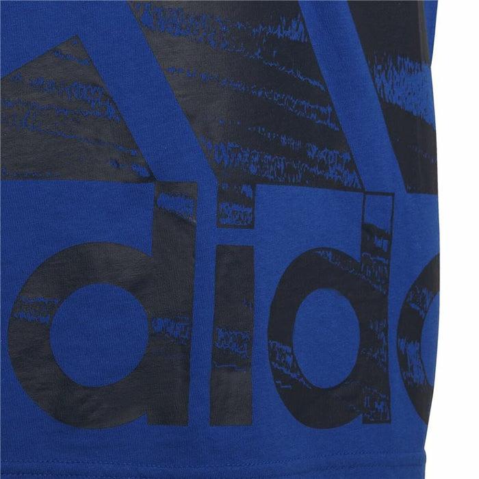 Tricou cu Mânecă Scurtă pentru Copii Adidas Big Logo Albastru
