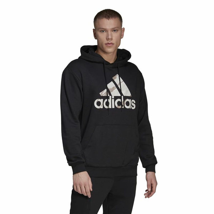 Hanorac cu Glugă Bărbați Adidas Essentials French Terry Negru
