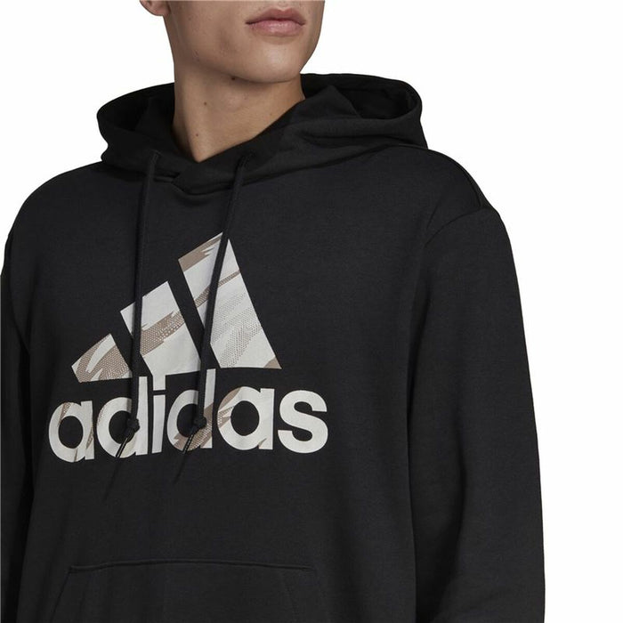 Hanorac cu Glugă Bărbați Adidas Essentials French Terry Negru