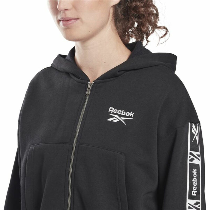Jachetă Sport de Damă Reebok Tape Pack Full Zip Negru
